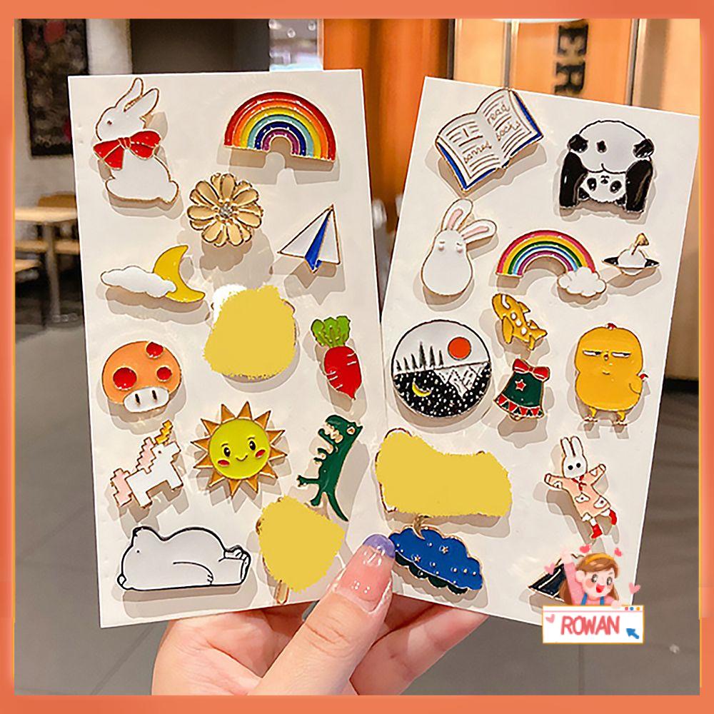 ROW 1 PC For Girl Badges Jewelry Gifts Rabbit Cartoon Brooch Cute Creative Pin Lapel Badge Accessories Pop-Enamel Japanese Style