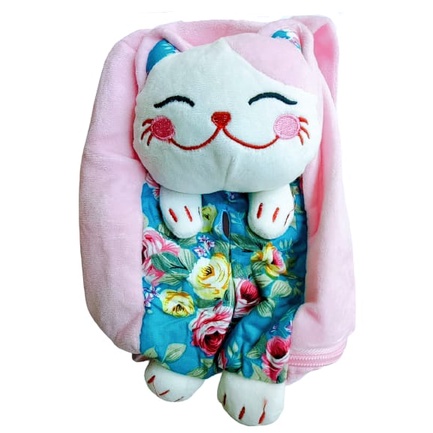 Tempat Tisu / Tissue Belakang Jok Mobil Motif Kucing Keberuntungan