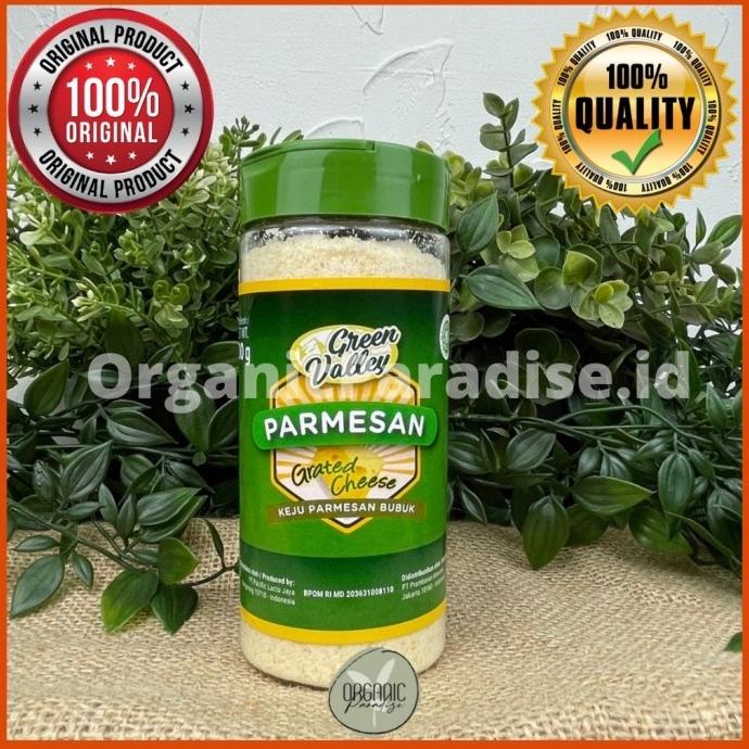 

(BISA COD) Green Valley Grated Parmesan Cheese 200 gram / Keju Parmesan Bubuk PROMO Kode 872