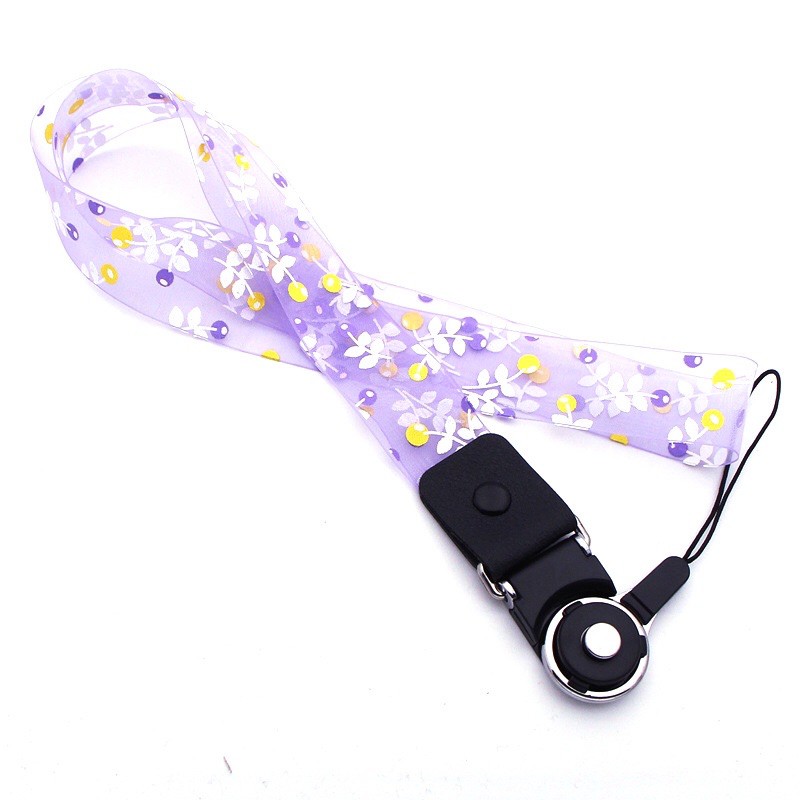 Gantungan Hp Flower Transparan Lucu Cute Lanyard Tali Hp