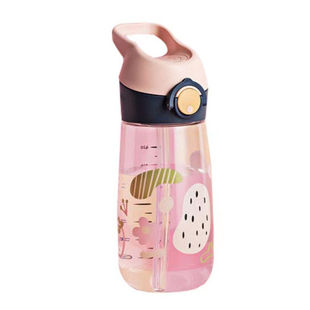 Solighter Botol Air Minum Portable Bahan Tritan Cangkir Air Kartun Tahan Lama