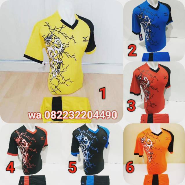  MZ 04 SETELAN FUTSAL baju  sepak bola  voli  voly badminton 