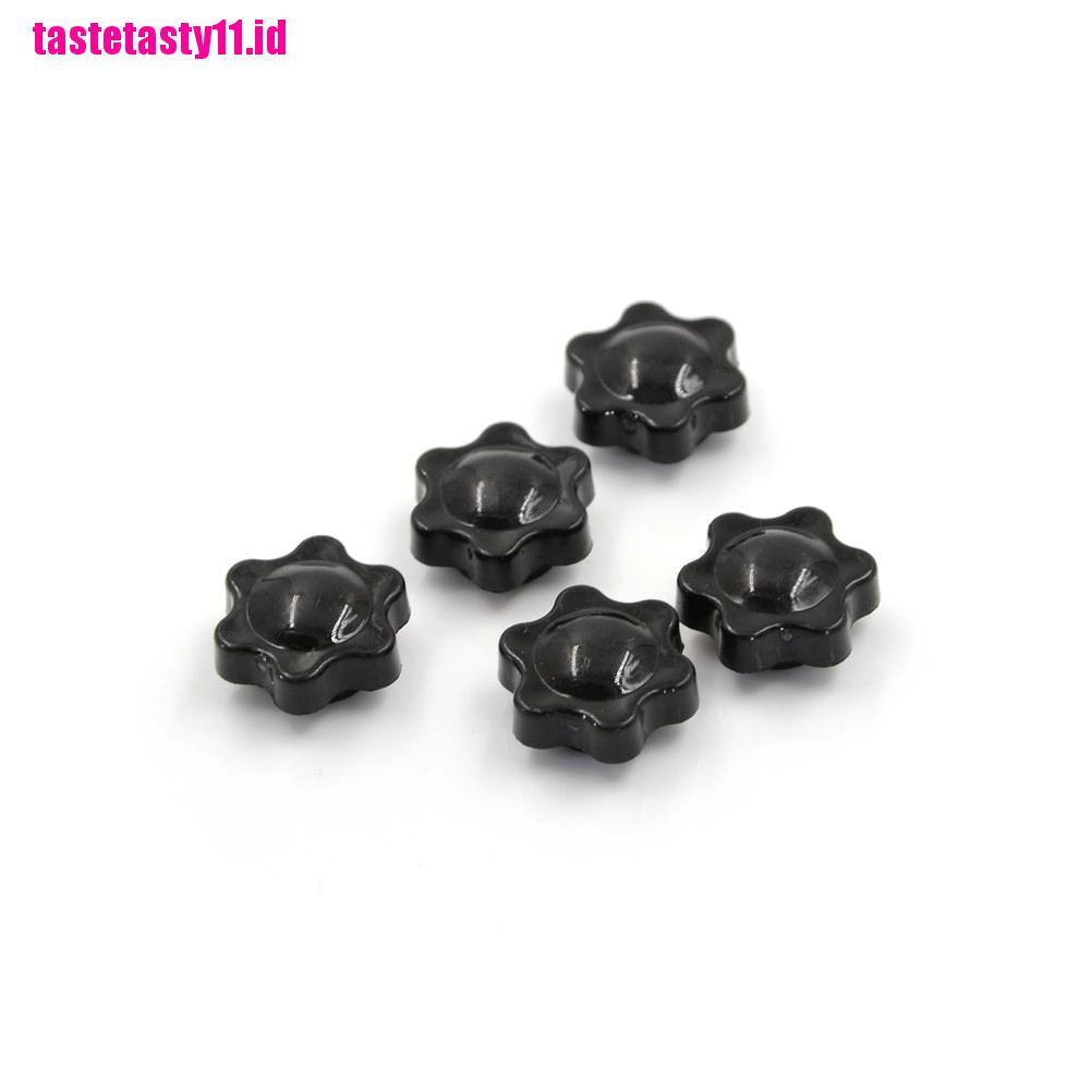 5 Pcs Kepala Mur M6 Female Thread Bentuk Bintang Warna Hitam