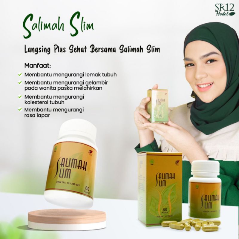 SALIMAH SLIM SR12/JAMU PELANGSING HERBAL DIET ALAMI BPOM AMAN UNTUK IBU MENYUSUI/PELUNTUR LEMAK KOTO