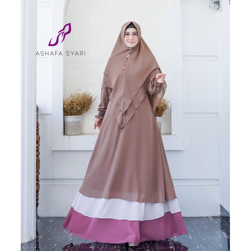 CAMILLA SET SYARI ORI BY ASHAFA SYARIGAMIS SYARI POLOS