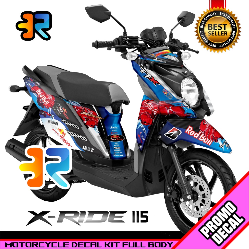 Decal Motor XRide 115 Desain Red Bull Sticker Decal X-Ride 115 Full Body