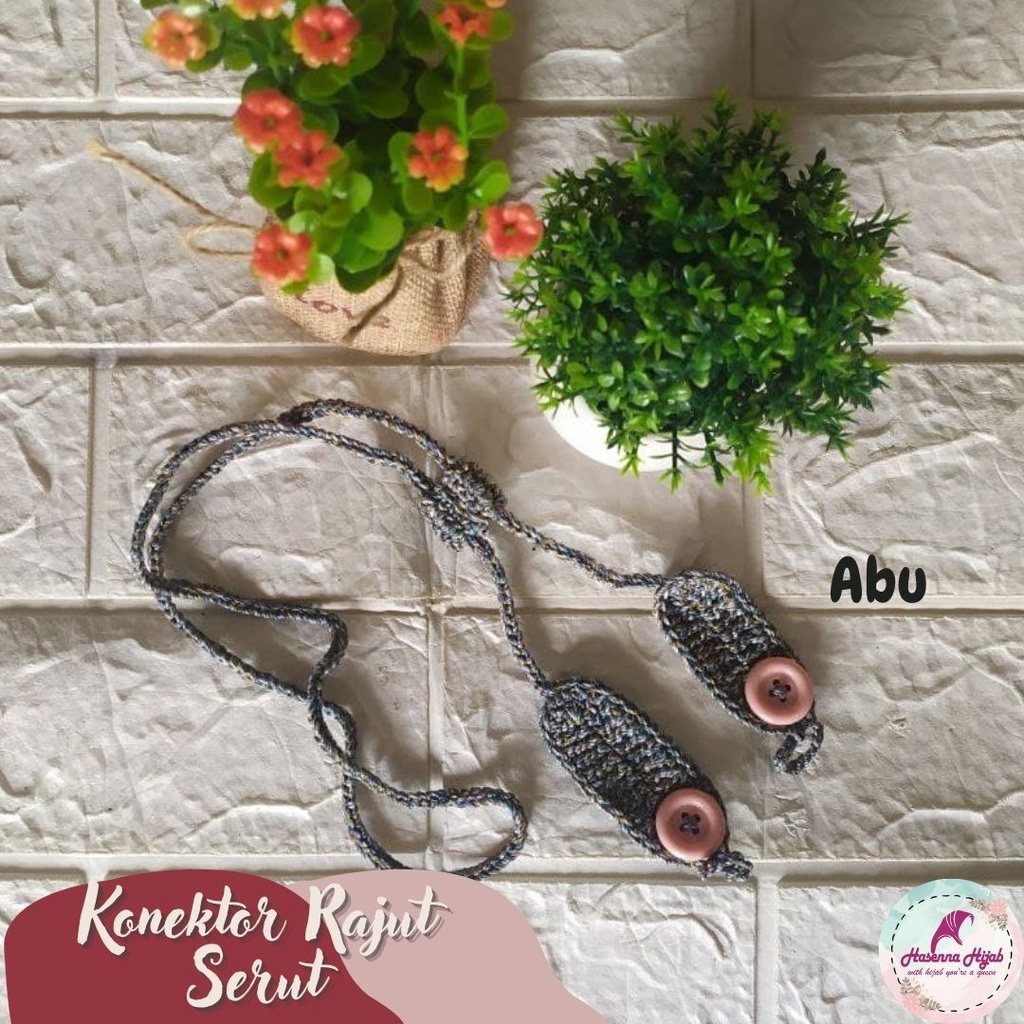 Pengait Strap Masker 2 in 1 Matt Rajut Premium Hand Made KonektorSerut Tali