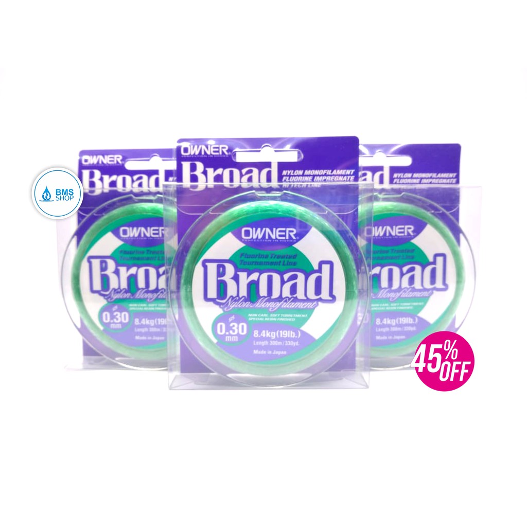 Owner Broad Senar Pancing Laut 0,30mm 19lb 300 meter