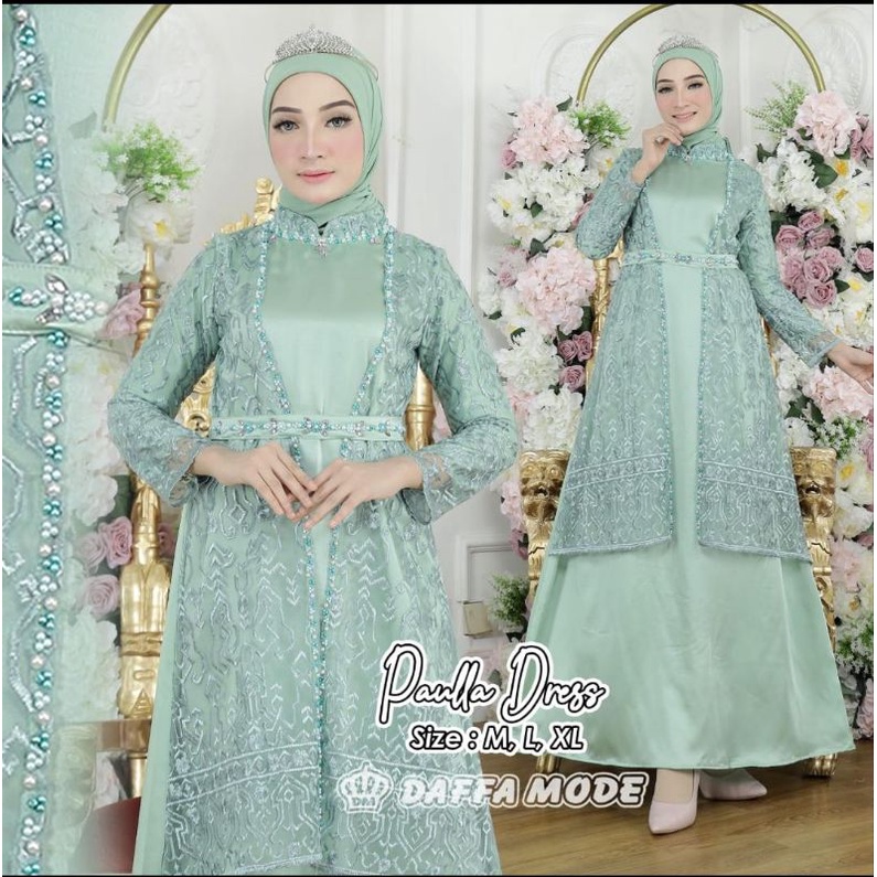 Kebaya Dress Paula / Gamis Kebaya Modern / Dress Kondangan / Baju Kebaya Bridesmaid / Kebaya Muslimah / Kebaya Pesta / Wisuda / Kebaya / Gamis