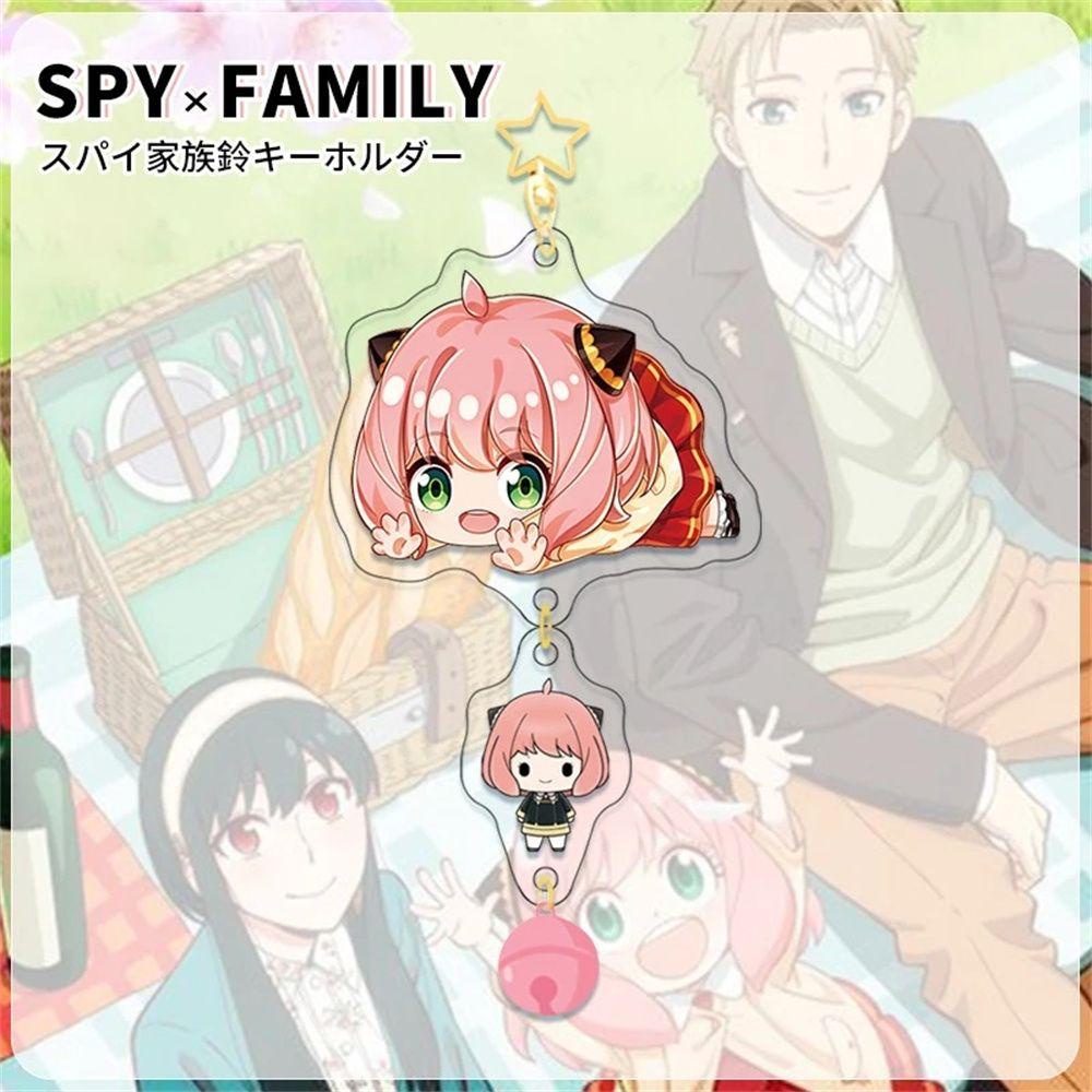 LANFY Interior Accessories Keychain Cartoon Acrylic Keychain SPY X FAMILY Women Men Key Rings Key Holder Anime Jewelry Anya Cosplay Yor Forger