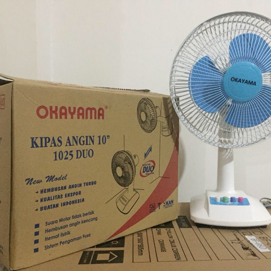 Kipas Angin Okayama 10 Inch Duo-Desk Fan/Wall Fan