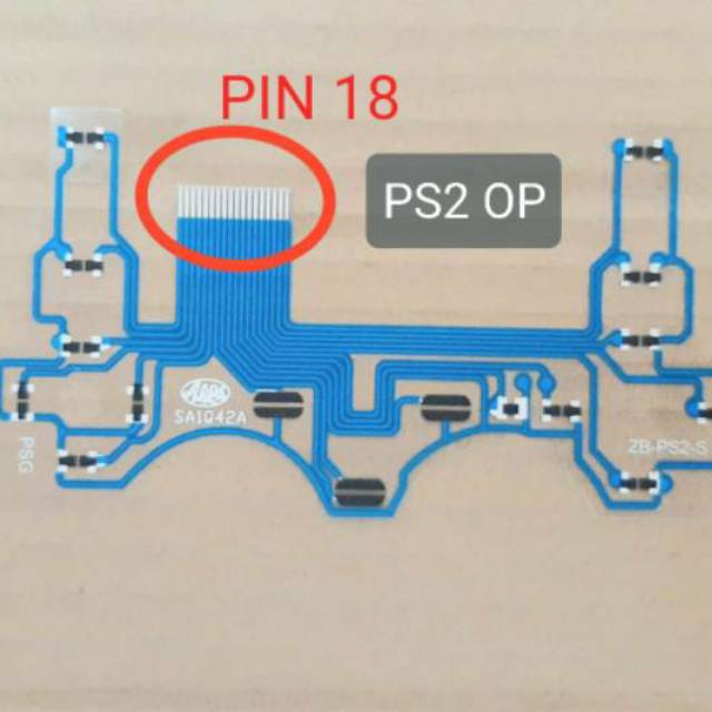 Mika PCB Plastik stik PS2 op Pin 18. Mika stik