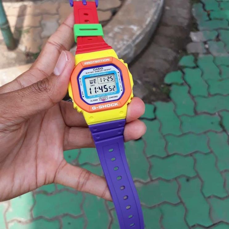 Koleksi Terbaru.. Casio G-SHOCK Neon Seri Warna-warni Rainbow Pelangi Jam Tangan Olahraga Fashion Pr