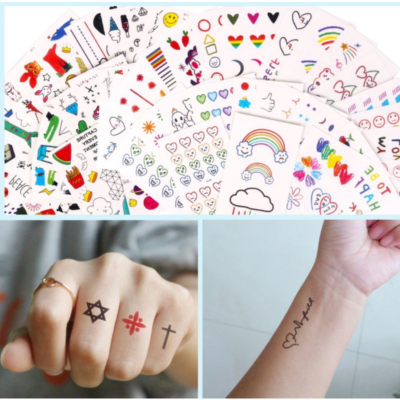 Tatto Temporer Korea Sticker Motif / Tatto Sticker Gaya Korea / Tatto Waterproof Semua Umur