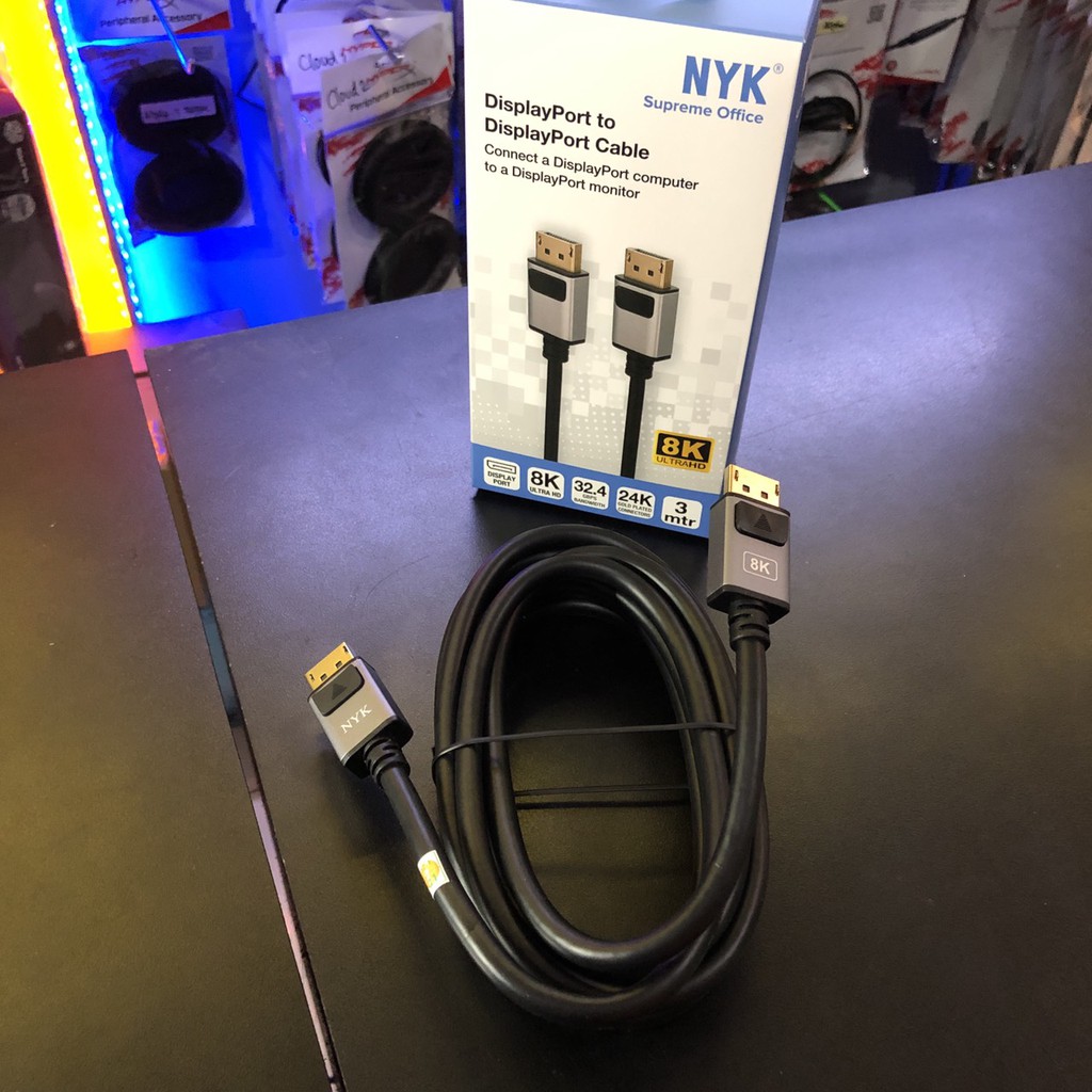 NYK Cable 8K Display Port to Display Port 3m