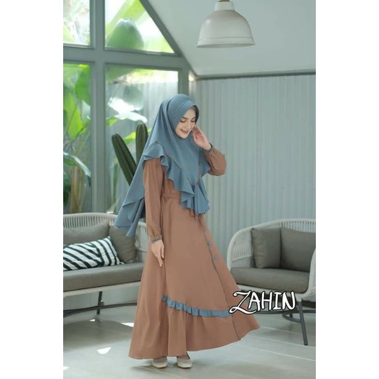 [SET HIJAB ZAHIN ORI]NAYAKA DAN ELISYA SET SYAR'I BY ZAHIN/GAMIS + HIJAB SYAR'I ZAHIN/SET HIJAB ZAHI