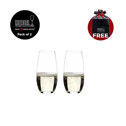 RIEDEL O WINE TUMBLER CHAMPAGNE GLASS PACK OF 2 PCS