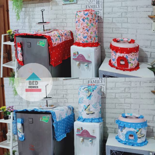 GKM (busa 5mm) Sarung Galon Tutup Kulkas Sarung Magicom Butterfly Ungu