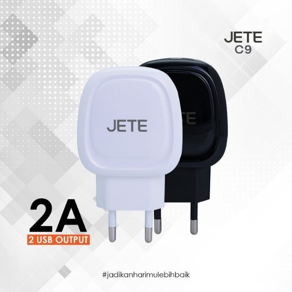 Kepala Charger | Adaptor Hp Fast Charger Dual Output JETE C9 - Garansi 2 Tahun