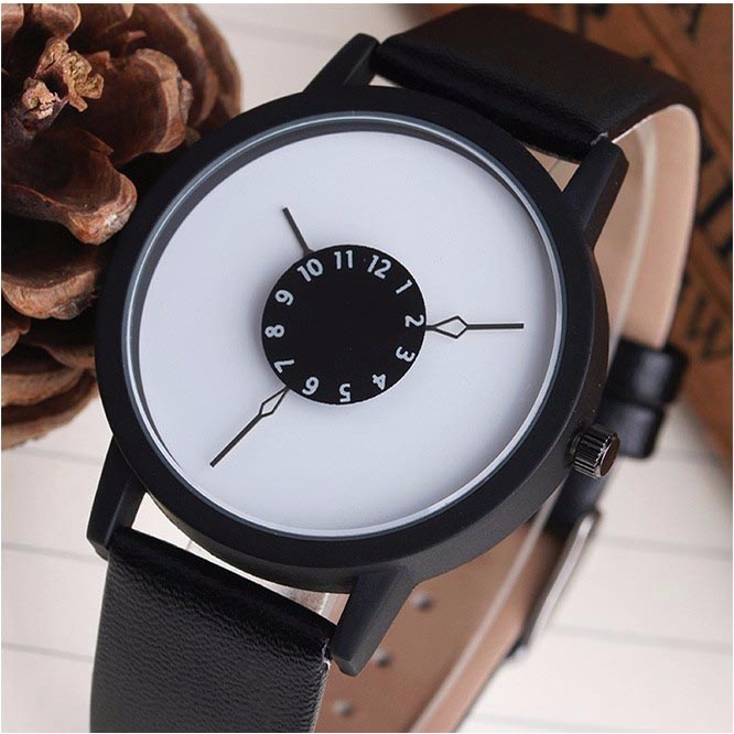 CIVO Jam Tangan Unique Dial - Black - Jam tangan unik - Jam tangan pria terbaru - Jam tangan couple - jam tangan terbaru wanita - JAM unik - jam karakter - jam lucu - jam tangan vintage - jam tangan couple - jam tangan lucu - jam tangan unisex