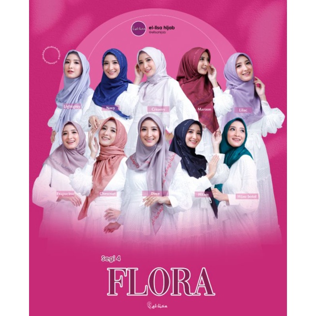 Ellisa Hijab ❤️ Hijab Segiempat Voal Premium Ultrafine Segiempat Flora