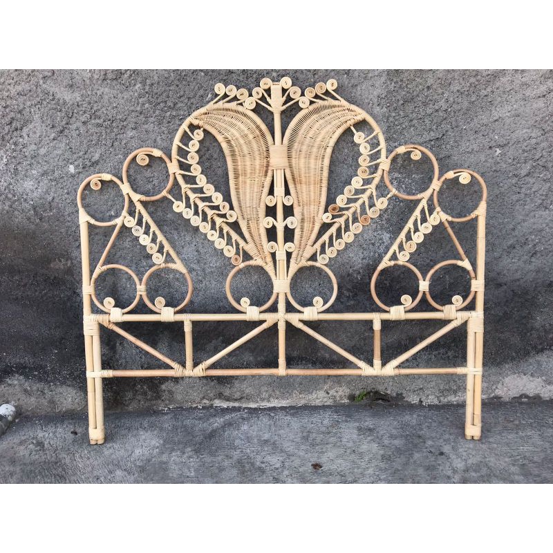 Headboard Rotan Motif Kupu-Kupu 160x200 | Headbed Rotan