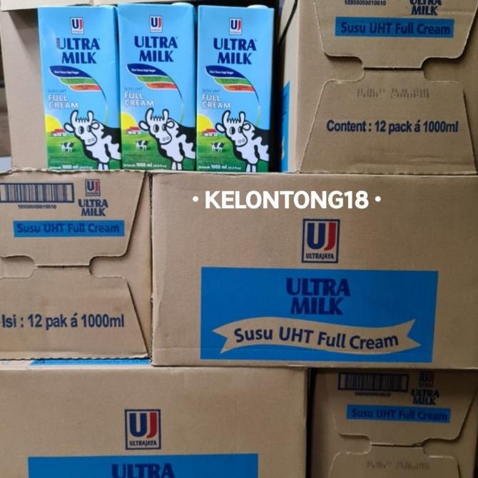 

(BISA COD) Susu Ultra Milk Full Cream 1000ml per dus BIG SALE Kode 676