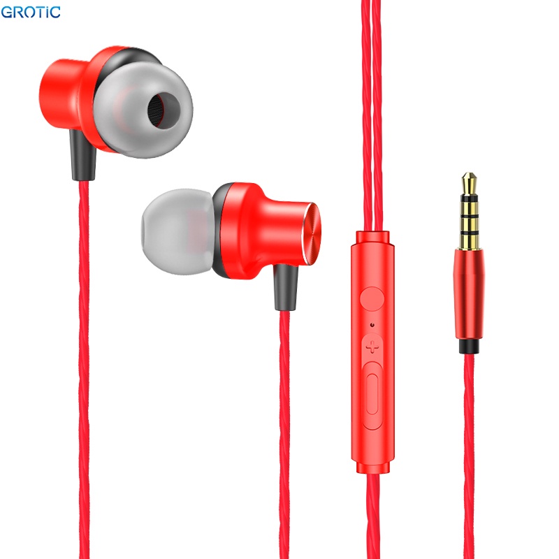 GROTIC Headset Kabel Bass Earphone In-ear 3.5mm A5