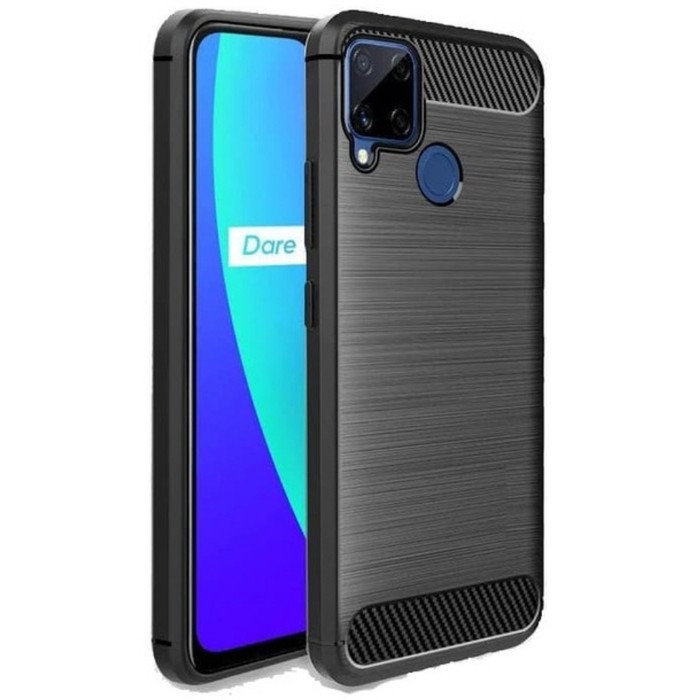 REALME C11 C12 C15 C25 NARZO 30A SOFT CASE BRUSHED CARBON