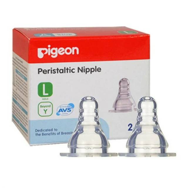 Pigeon Peristaltic Slim Neck Nipple 2 Box (S - M - L - Y)