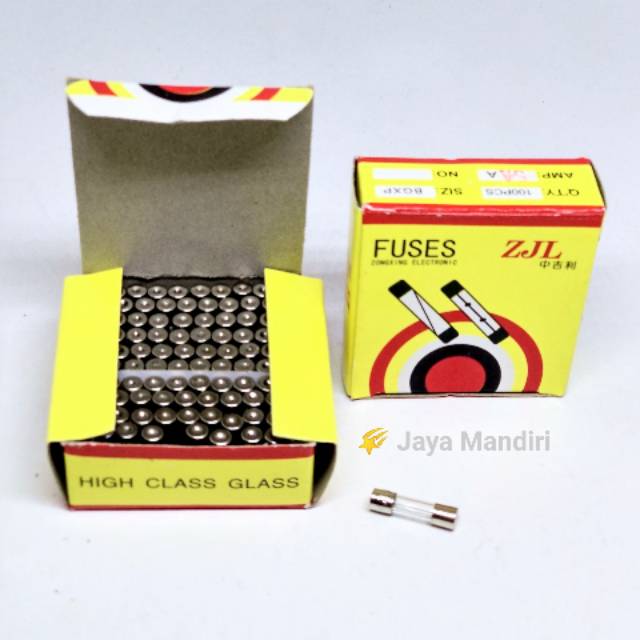 Fuse Sekring Kaca Tabung Kecil 5A (1pak 100pcs)