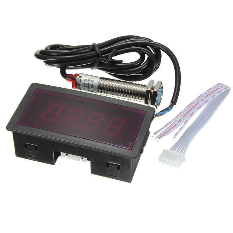 Digital LED Tachometer RPM Speed Meter Proximity Switch Sensor NPN