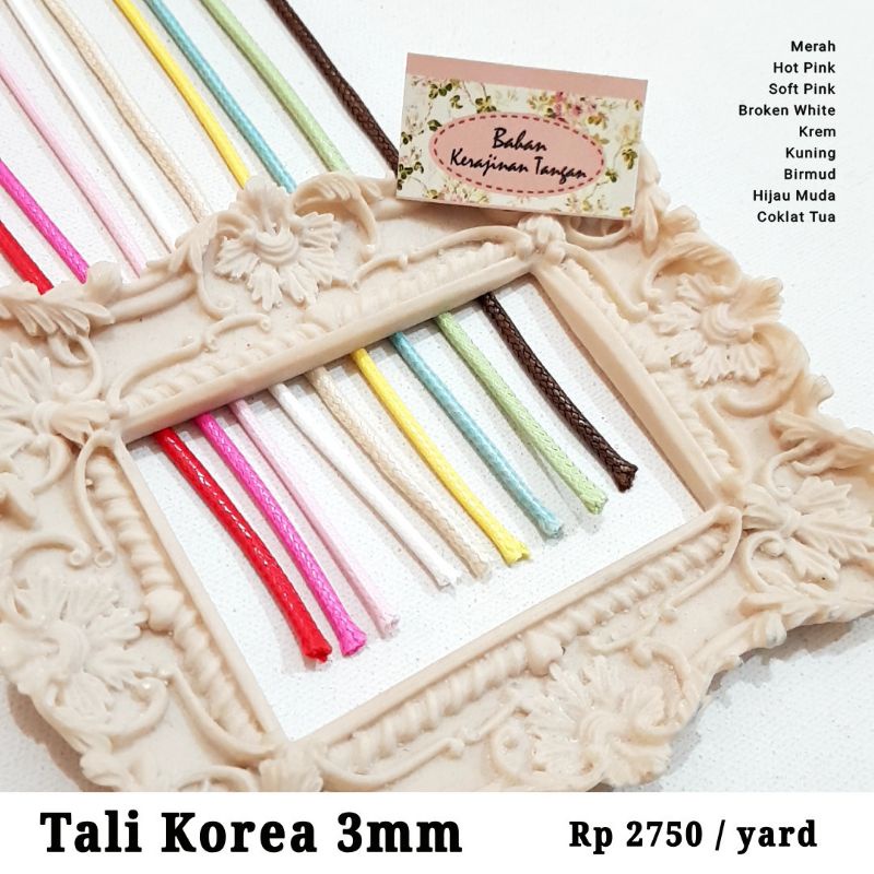 90 cm Tali Korea (BACA DESKRIPSI) diameter 1 mm, 1,5mm, 2,5mm 3mm Tali Masker