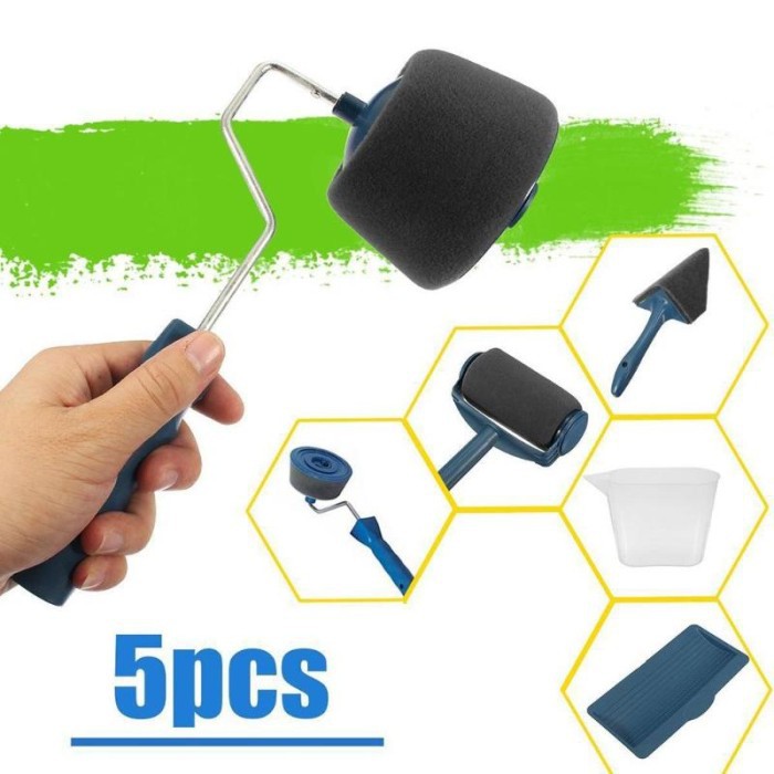 set 5 pcs Multifunctional Paint Roller Brush Room Wall Painting DIY