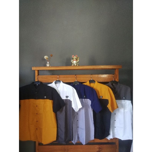 Kemeja Koko Pria Kerah Shanghai