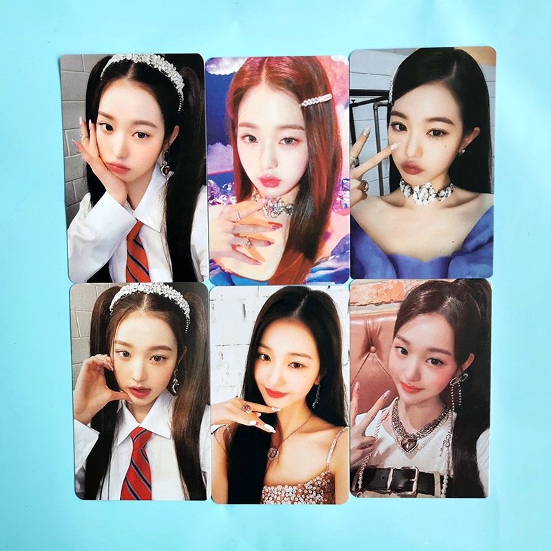 6pcs / set Kartu Foto Desain LOVE DIVE Album GAEUL YUJIN Ukuran Kecil