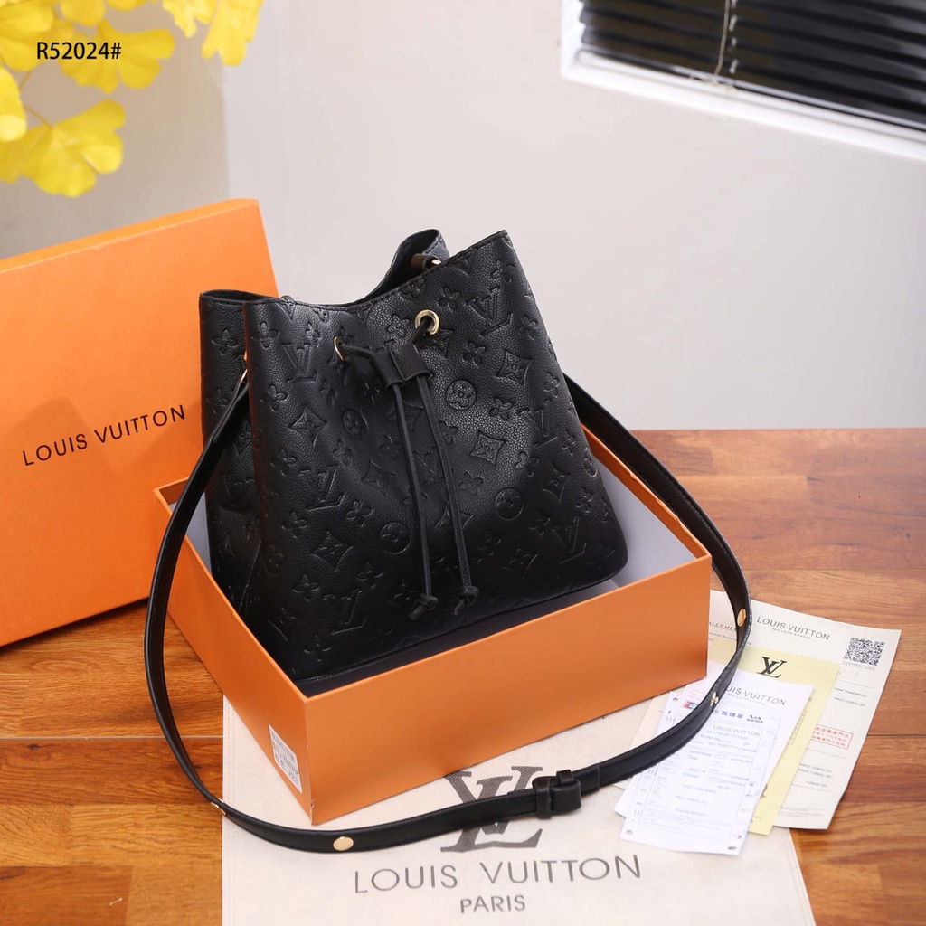 Neo Noe Bucket Bag with Embossed Monogram Empreinte Leather R52024