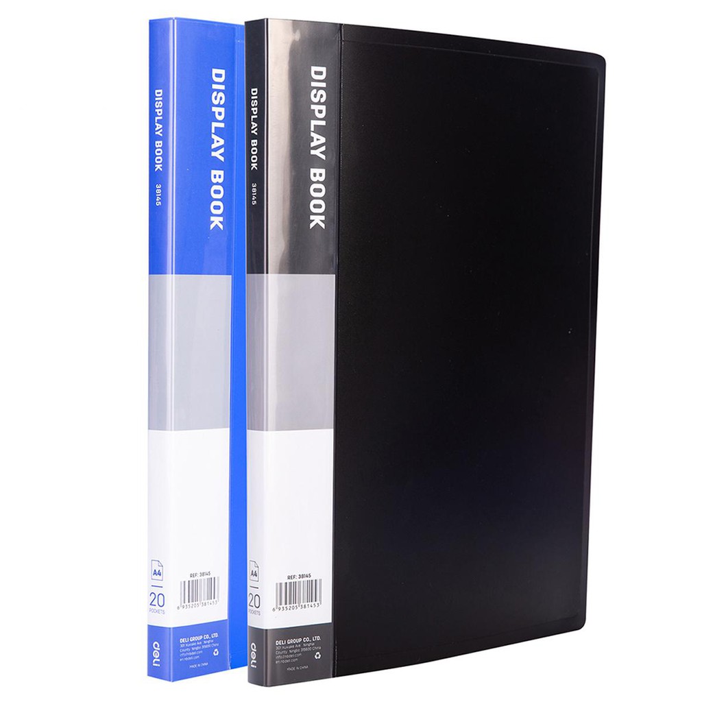 

MAP DOKUMEN CLEAR HOLDER 20 LBR DOCUMENT HOLDER DISPLAY BOOK DELI FOLIO F4 HITAM BIRU
