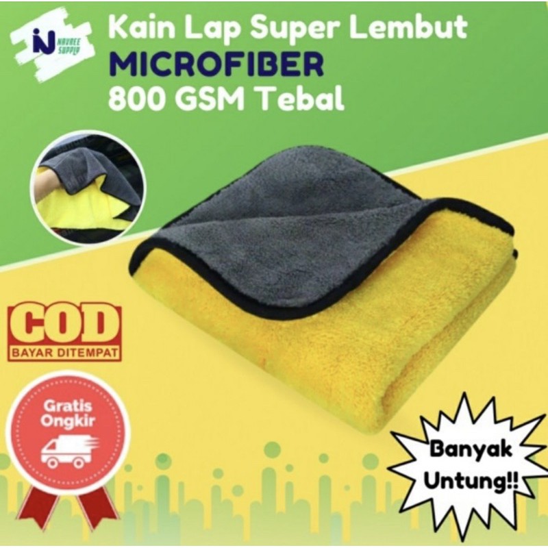 Kain Lap Mobil MicroFiber 30X30 Dan 30x40 - Kain Lap Serba Guna MicroFiber 30X30 Dan 30x40 - UA