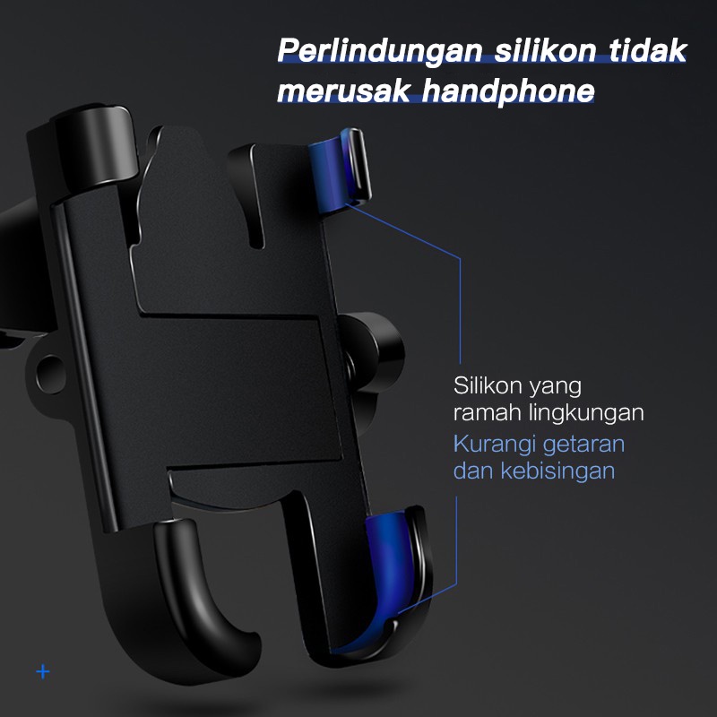 Phone Holder Hp Motor Spion Stang Full Besi Bahan Alloy Stand handphone Sepeda Senderan Dudukan Hape Alat Penyangga Hp SM20