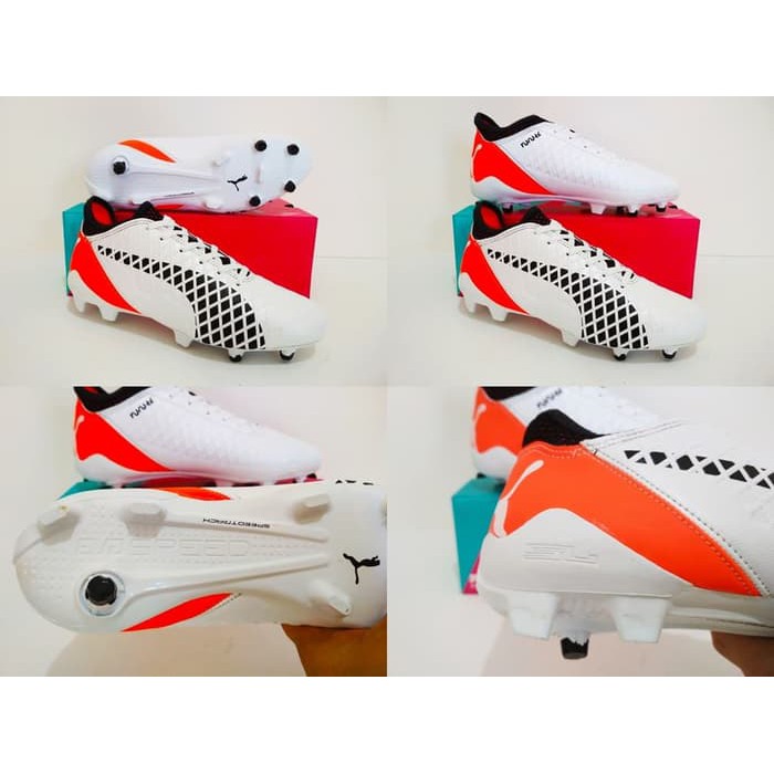 SEPATU BOLA Puma FUTURE Boots FG Grade Ori NetFit (-White Black)-