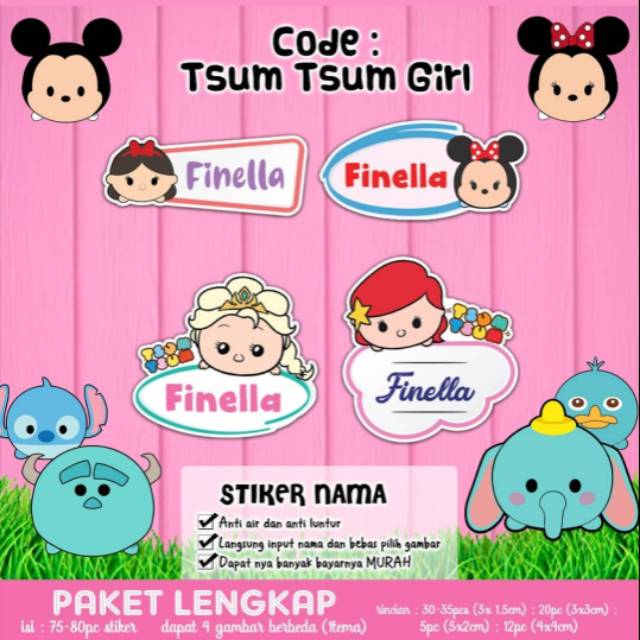 

Stiker Nama Custom 10