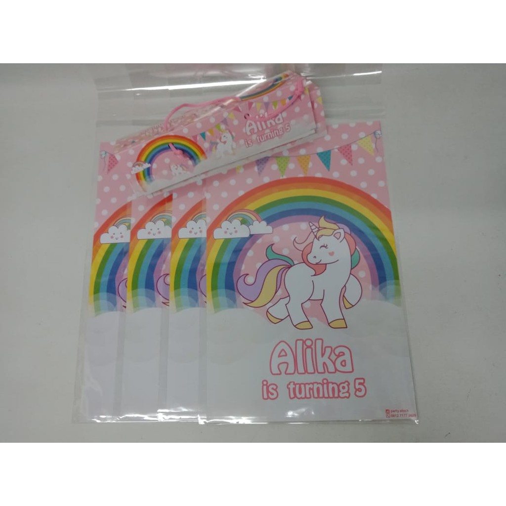 

plastik snack unicorn / kantong bingkisan snack unicorn / plastik bingkisan snack unicorn