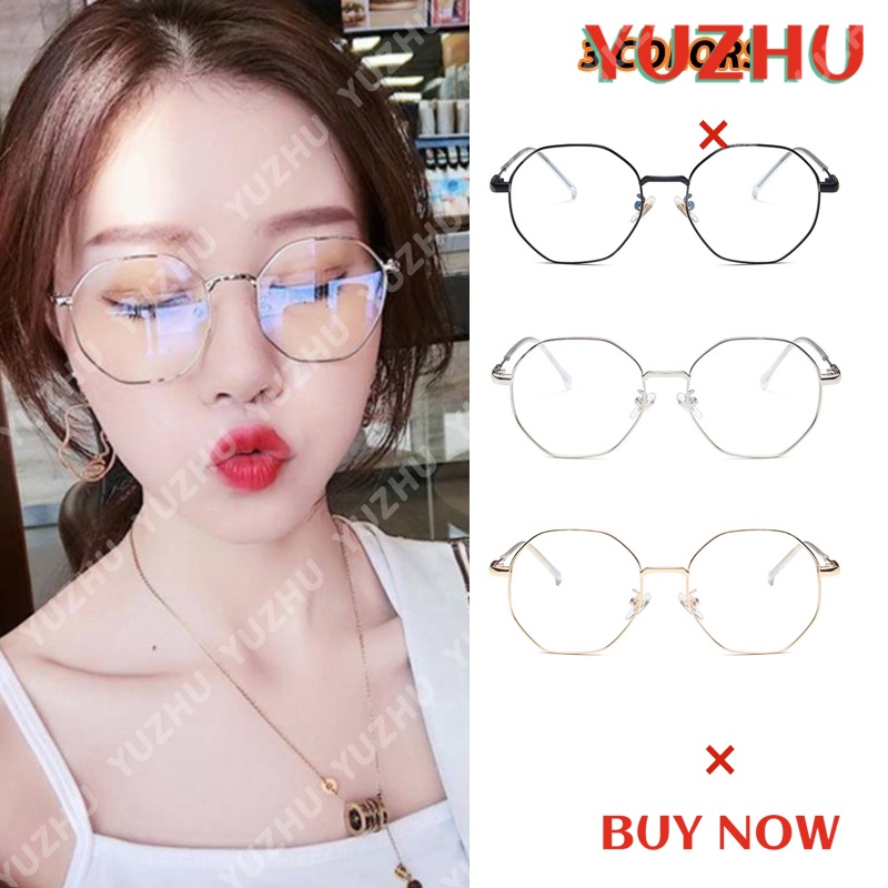 （YUZHU）COD Bayar di Tempat Korean Style Gaya Kacamata Anti Radiasi Wanita Square Frame Kacamata Anti Biru Eyeglasses