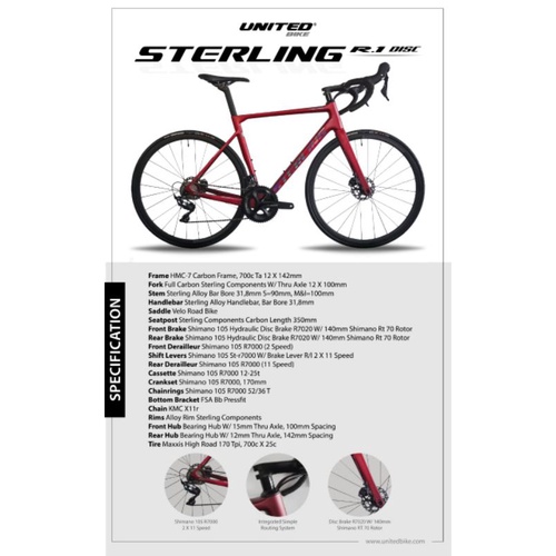 Road Bike United Sterling R1 Disc
