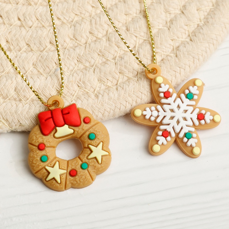 Ornamen Gantung Bentuk Gingerbread Man Dengan Lanyard Untuk Dekorasi Pohon Natal