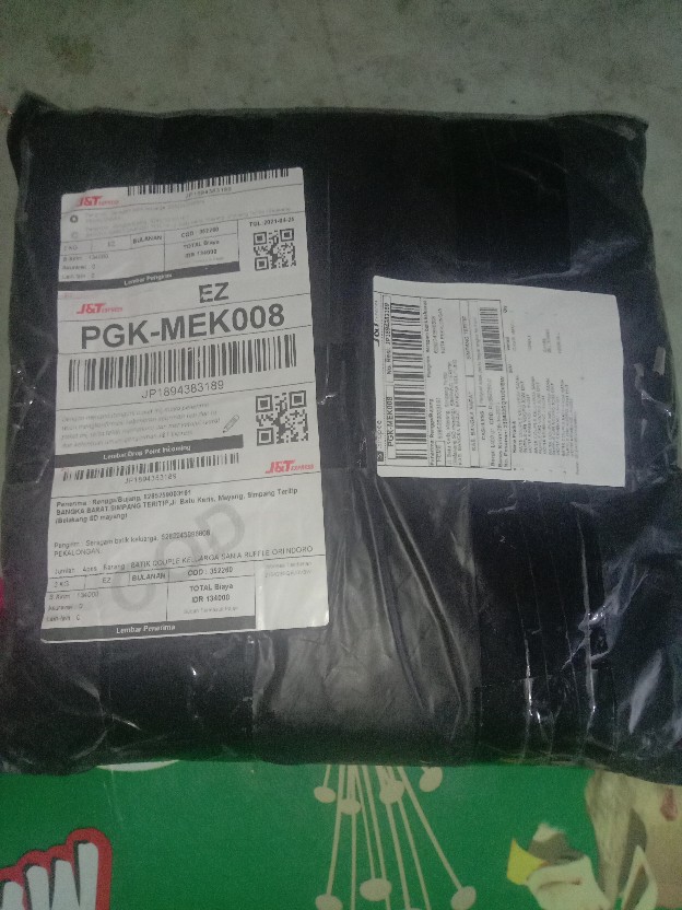 Batik Couple Keluarga Sania Ruffle Ori Ndoro Jowi Dnt Motif Kembang Langit