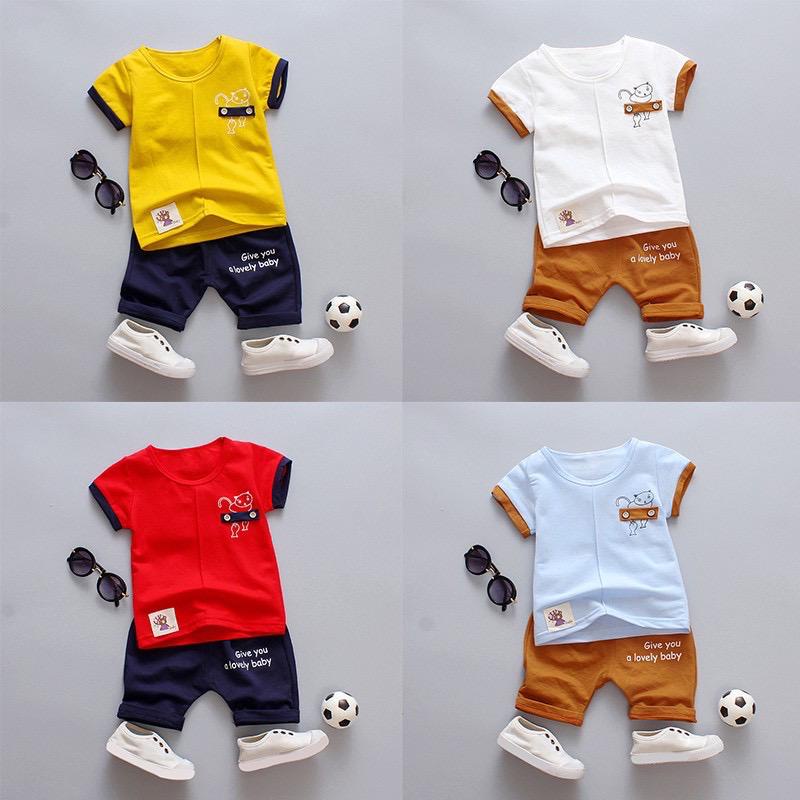 SETELAN BAJU ANAK GENIUS LAKI LAKI DAN PEREMPUAN SIZE 1-5 TAHUN BAHAN AMAN DAN NYAMAN DIPAKAI