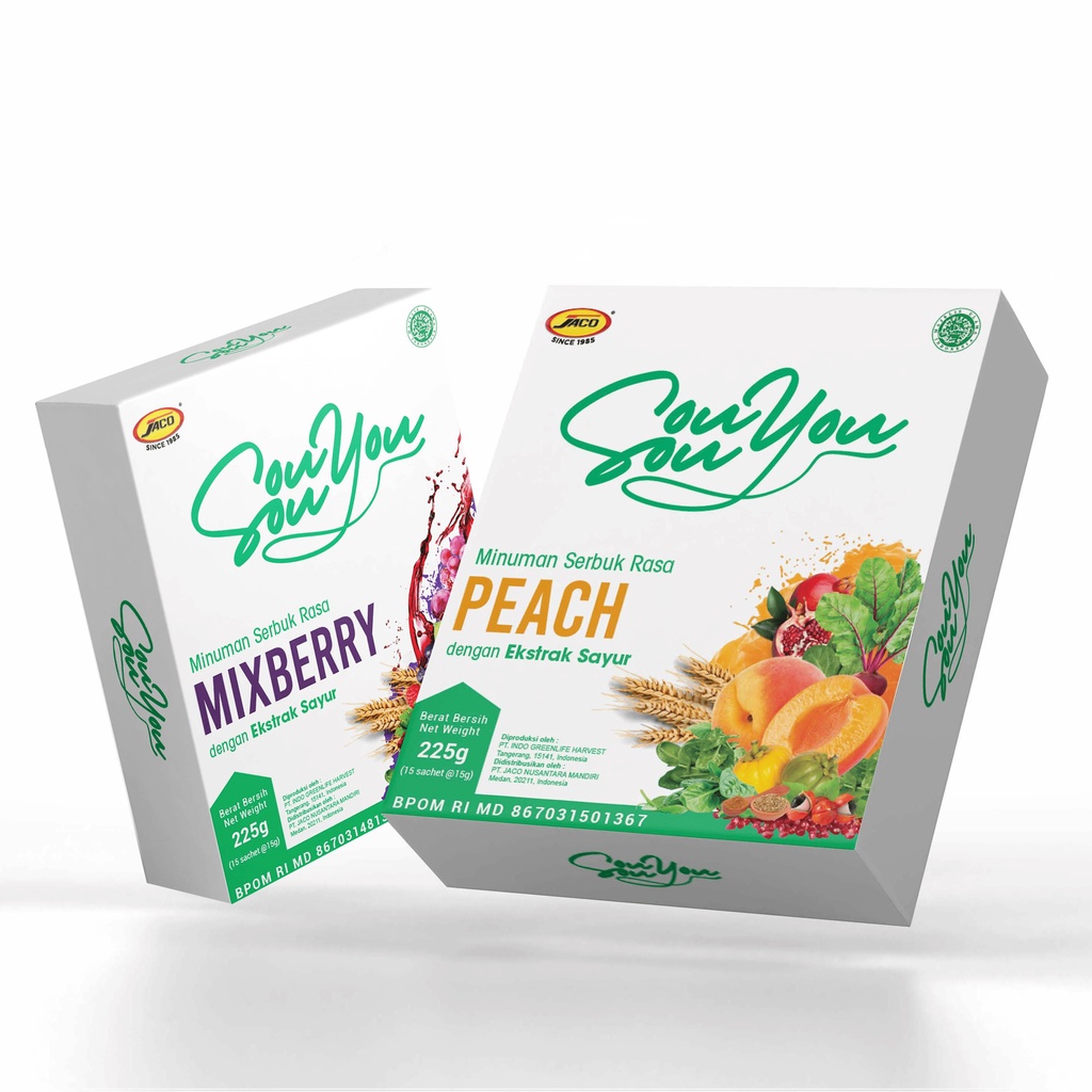 Jaco SouSouYou Enriching Fiber Drink Minuman Berserat Tinggi Antidioksidan - Paket 4 Box