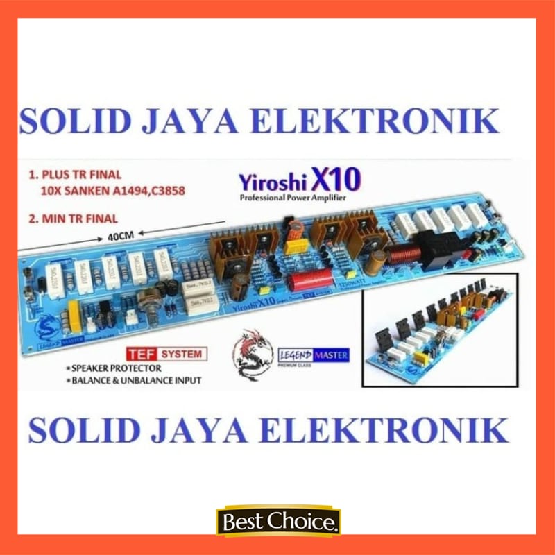 KIT DRIVER POWER YIROSHI X10 1250W POWER AMPLIFIER X 10 TANPA TR FINAL